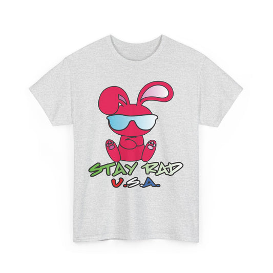 Stay Rad USA Bunny. Heavy Cotton T-Shirt