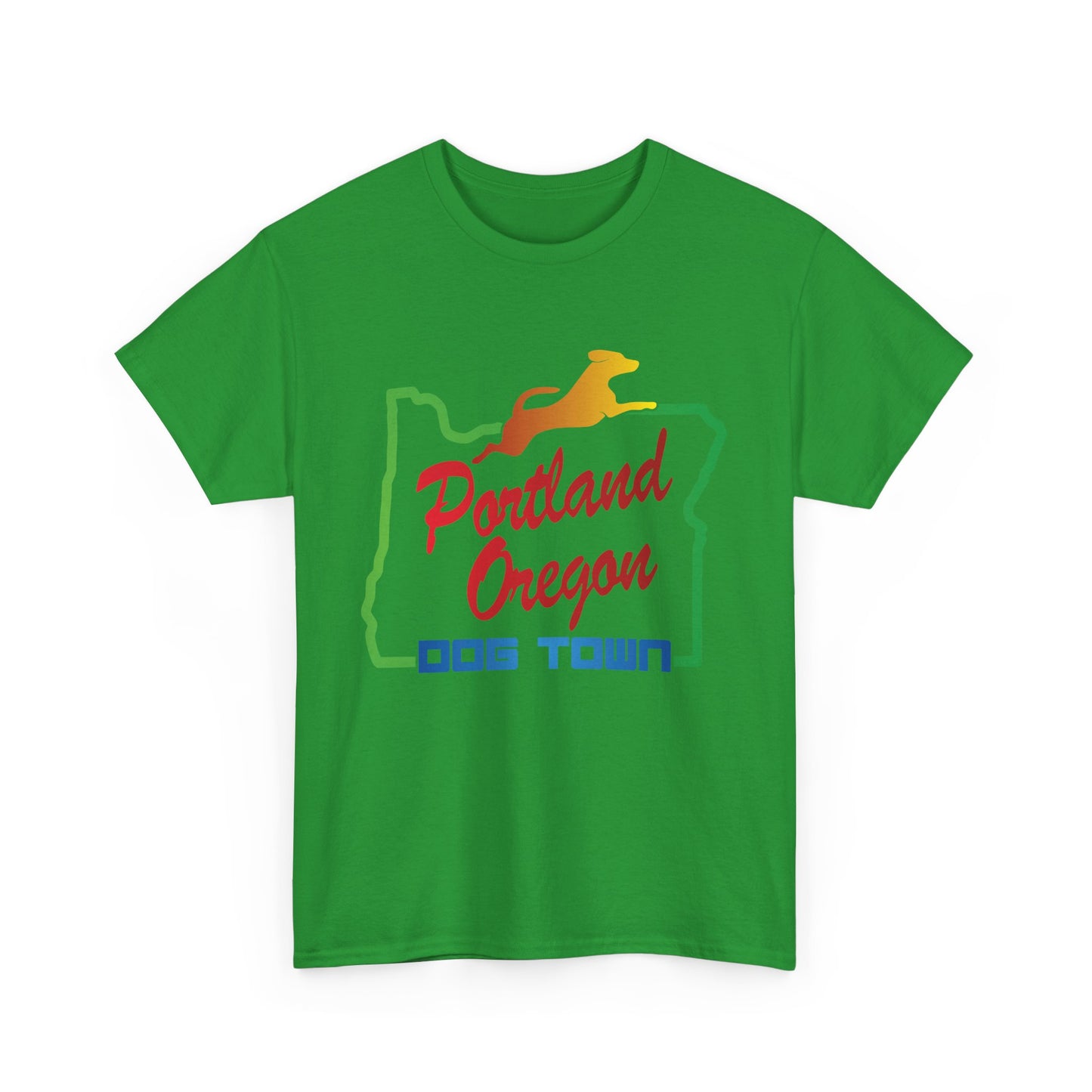Portland Oregon Dog Town. Heavy Cotton T-Shirt
