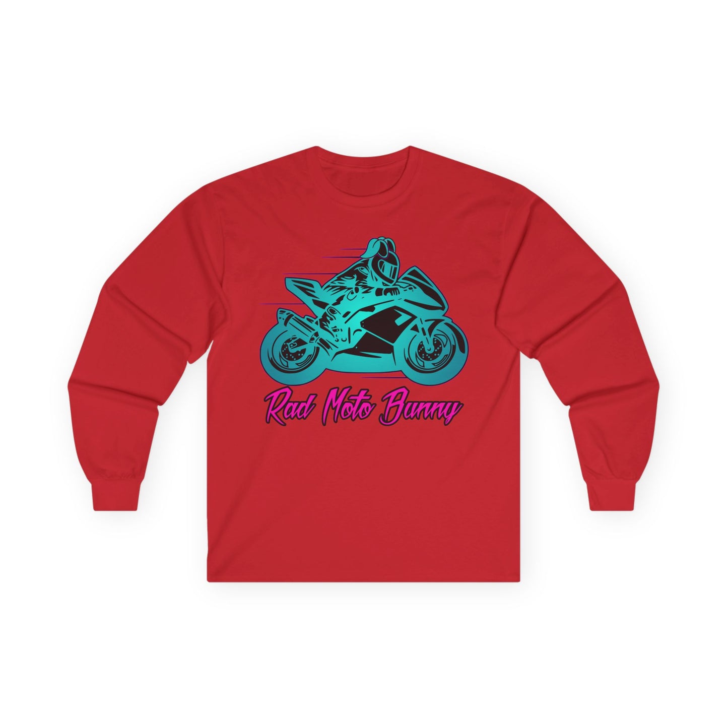 If you think my ears are big, Rad Moto Bunny, Unisex Long Sleeve Tee - Bold Graphic T-Shirt for Motorcycle Enthusiasts