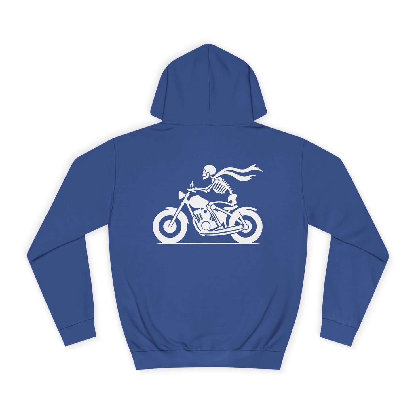 Skeleton Rider, Rad Moto Bunny, Unisex Hoodie - Biker Style Sweatshirt for Motorcycle Enthusiasts