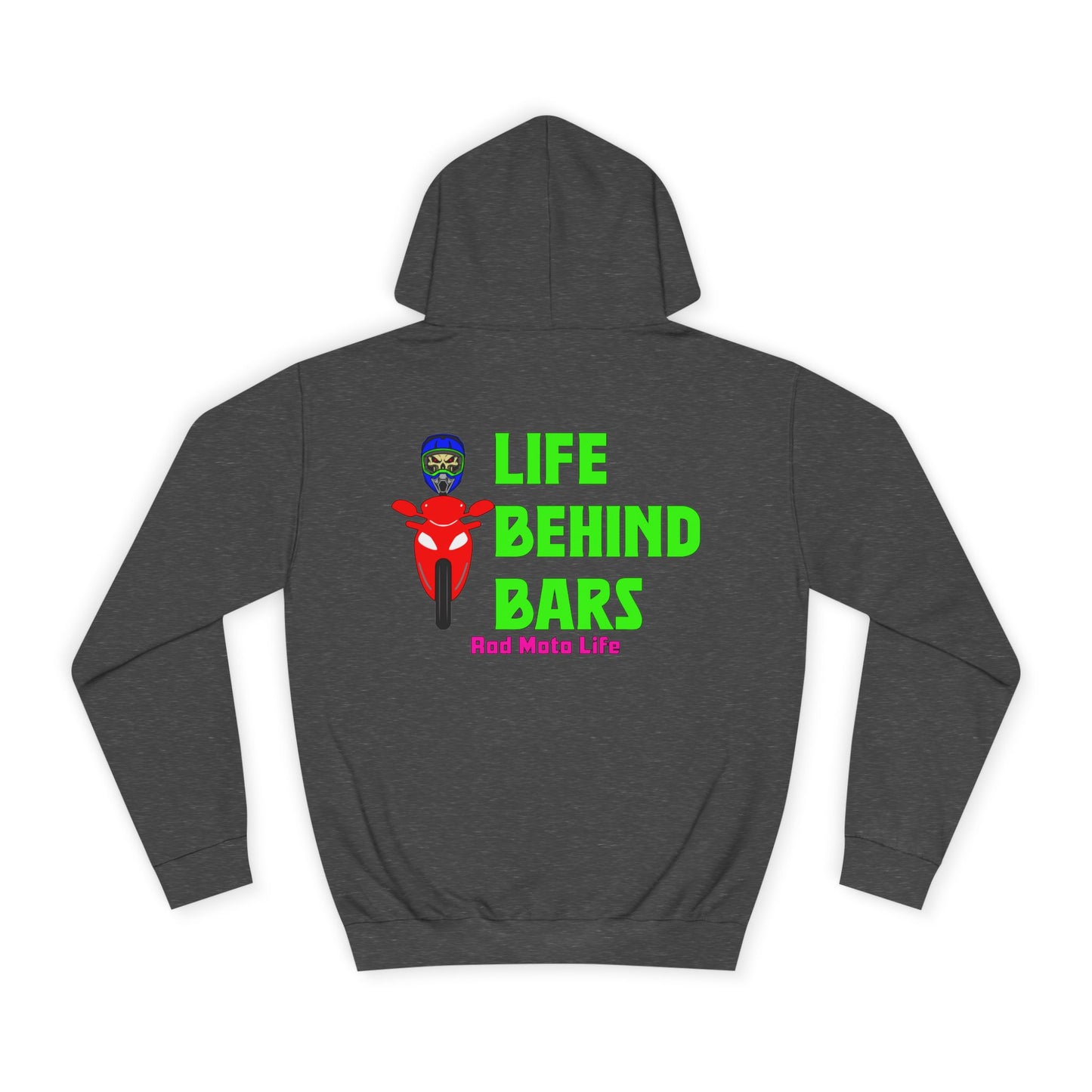 Life Behind Bars, Rad Moto Life Unisex Hoodie - Biker Style Sweatshirt for Motorcycle Enthusiasts