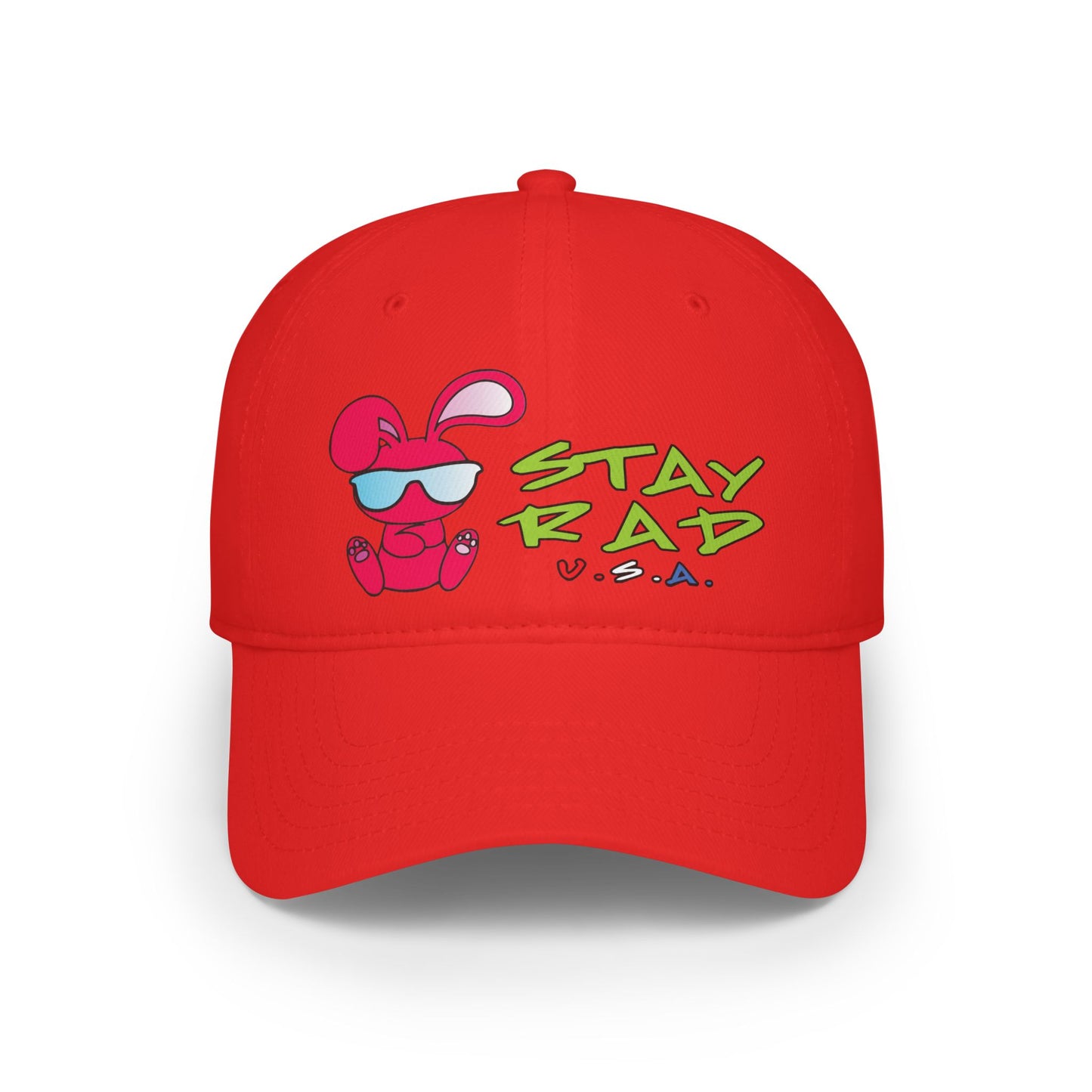 Cool Bunny Stay Rad Baseball Cap.