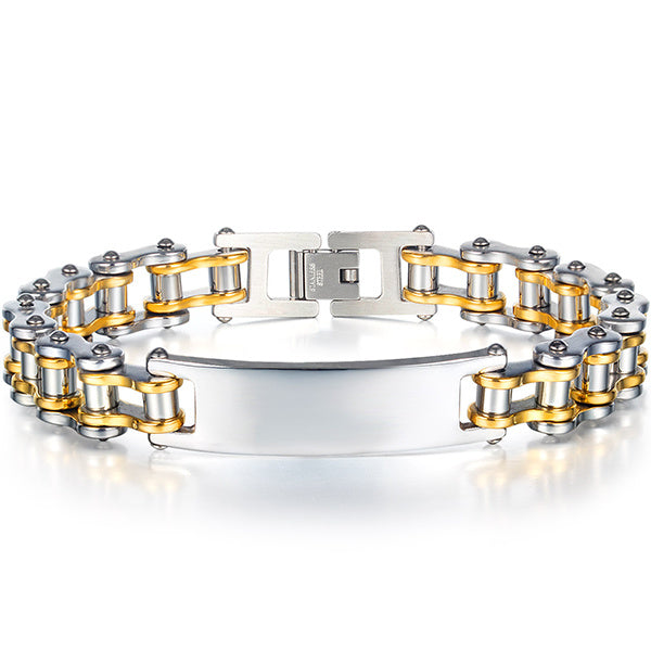 Rad Titanium Steel Motorcycle Chain Bracelet