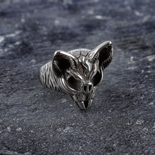 Stainless Steel Vampire Bat Ring