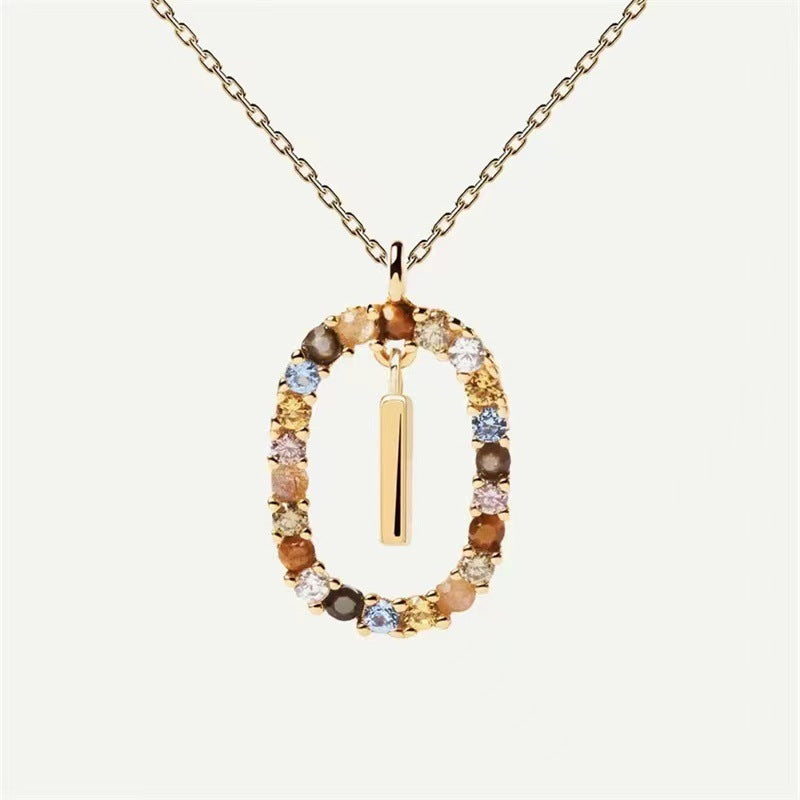 Stylish Zircon Alphabet Clavicle Chain