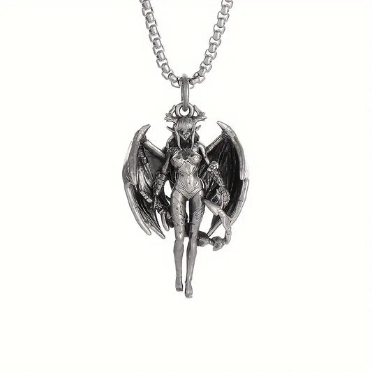 Anime Witch Winged Goddess Necklace.