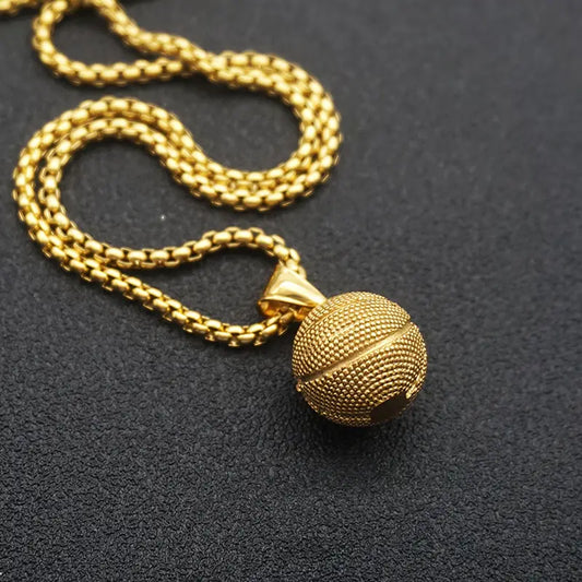 Basketball Pendant Necklace.