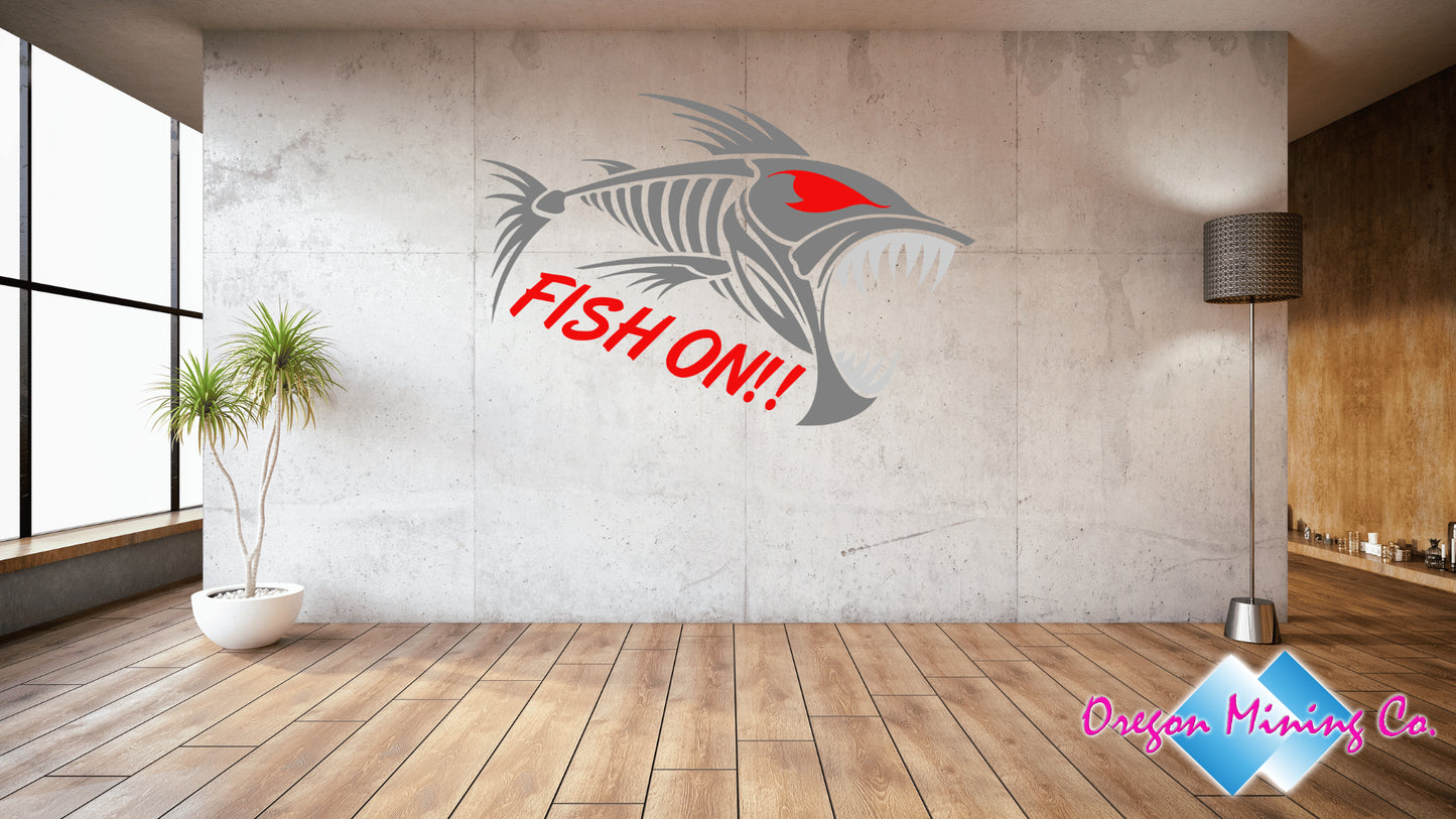 Fish on fish bones. SVG Digital Cut or Print files.