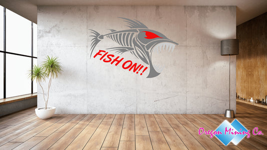 Fish on fish bones. SVG Digital Cut or Print files.