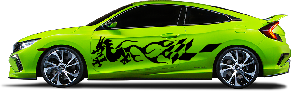 Racing Dragon, Vehicle Graphics SVG files.