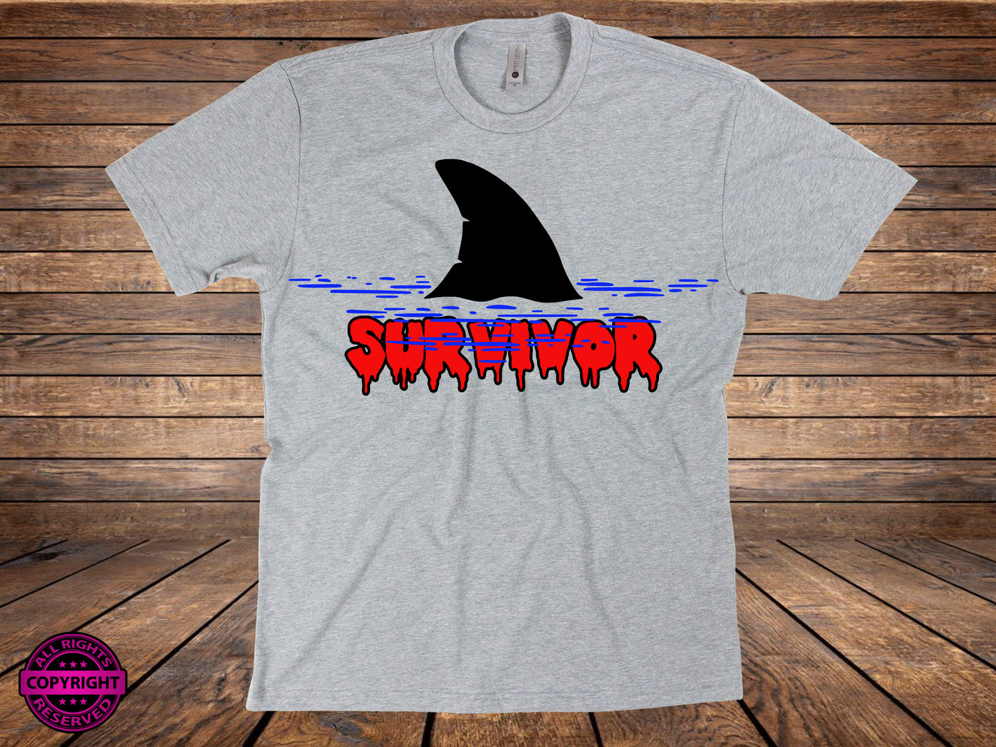 Shark Survivor. SVG Digital Cut or Print file.