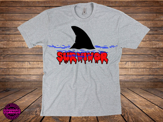 Shark Survivor. SVG Digital Cut or Print file.