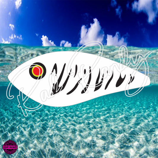 Fish Lure Pattern Vinyl Decal  Lure -# 53