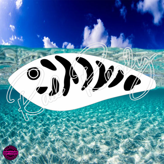Fish Lure Pattern Vinyl Decal Lure -# 323