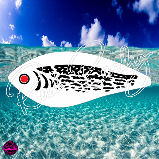 Fish Lure Pattern Vinyl Decal  Lure -# 12