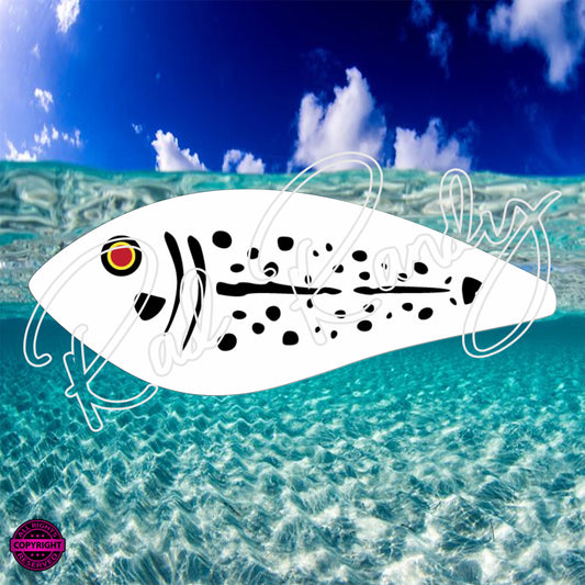 Fish Lure Pattern Vinyl Decal  Lure -# 85