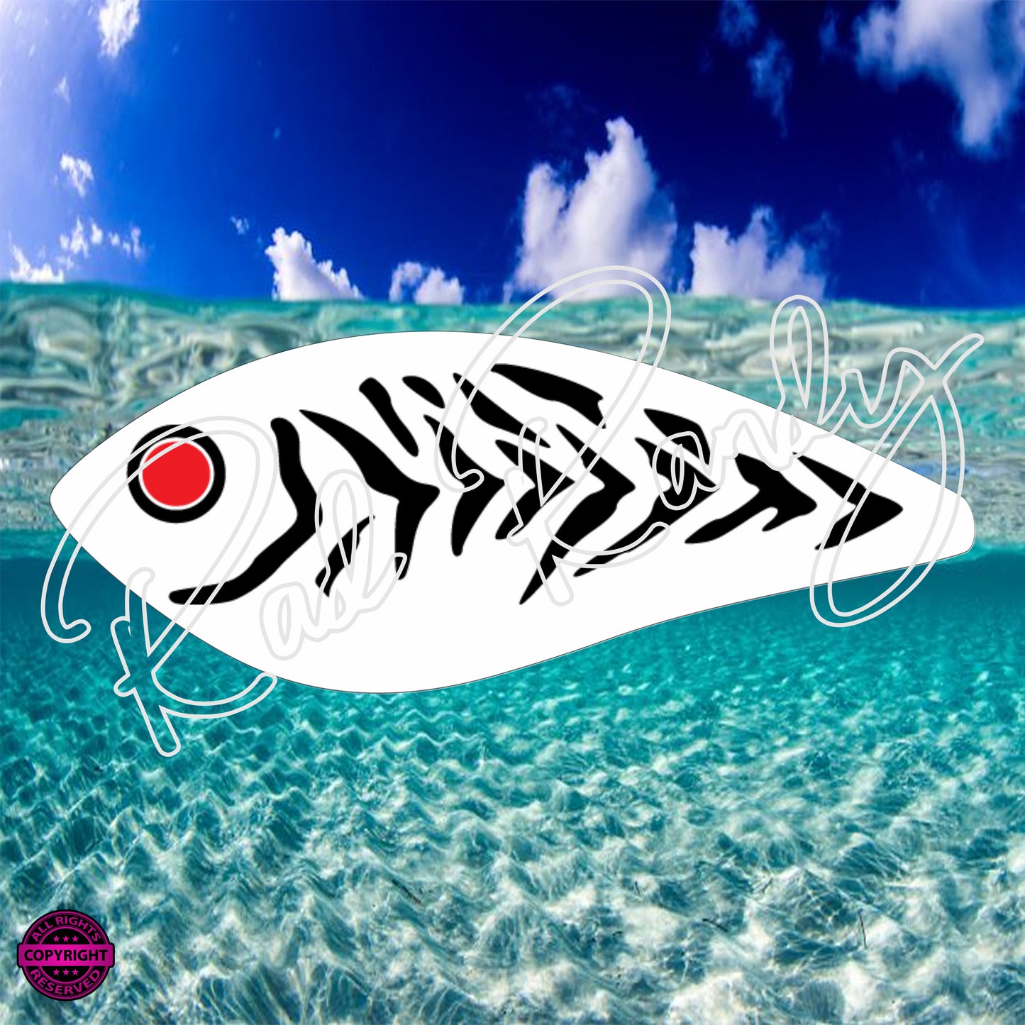 Fish Lure Pattern Vinyl Decal  Lure -# 488
