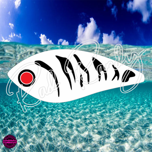 Fish Lure Pattern Vinyl Decal  Lure -# 25