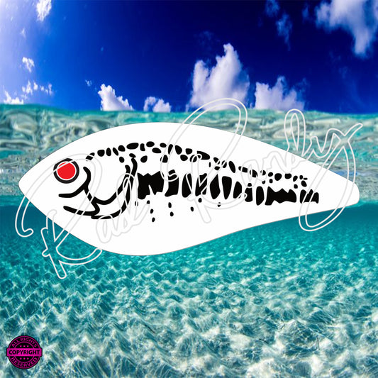 Fish Lure Pattern Vinyl Decal  Lure -# 51