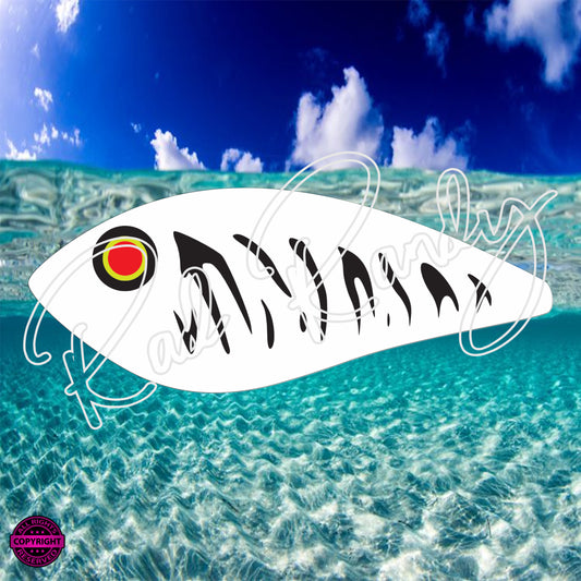 Fish Lure Pattern Vinyl Decal  Lure -# 34