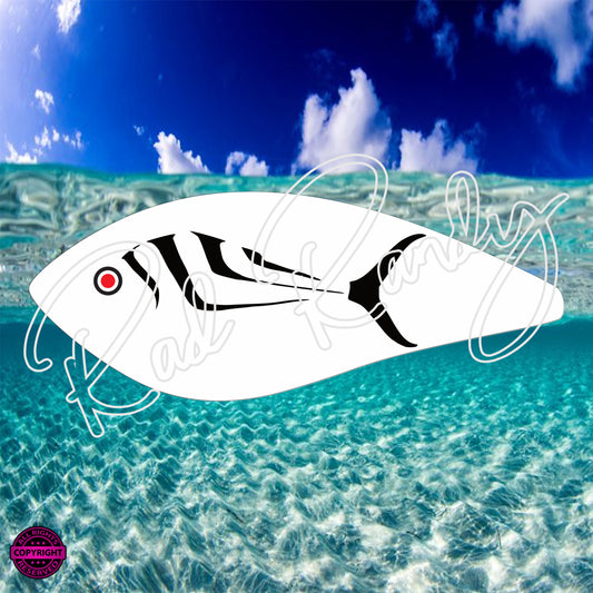 Fish Lure Pattern Vinyl Decal  Lure -# 637