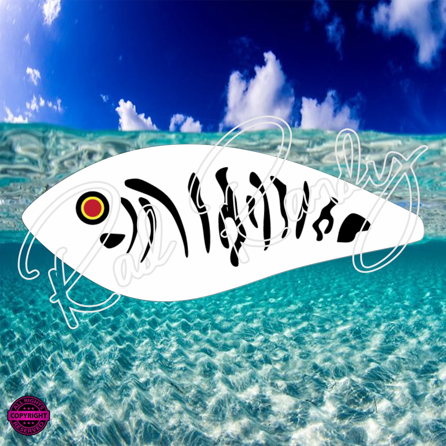 Fish Lure Pattern Vinyl Decal  Lure -# 94
