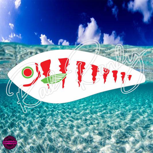 Fish Lure Pattern Vinyl Decal  Lure -# 662