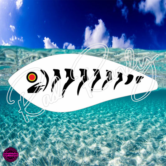 Fish Lure Pattern Vinyl Decal  Lure -# 92