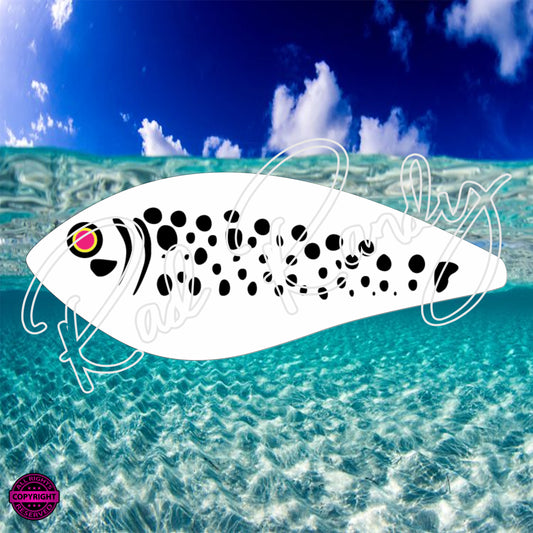 Fish Lure Pattern Vinyl Decal  Lure -# 100