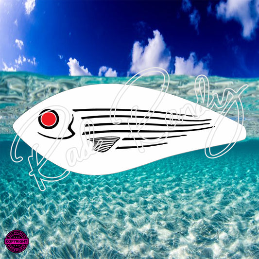 Fish Lure Pattern Vinyl Decal  Lure -# 43