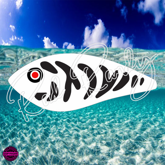 Fish Lure Pattern Vinyl Decal  Lure -# 722