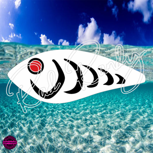 Fish Lure Pattern Vinyl Decal  Lure -# 36