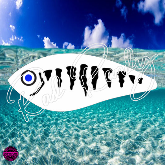 Fish Lure Pattern Vinyl Decal  Lure -# 732