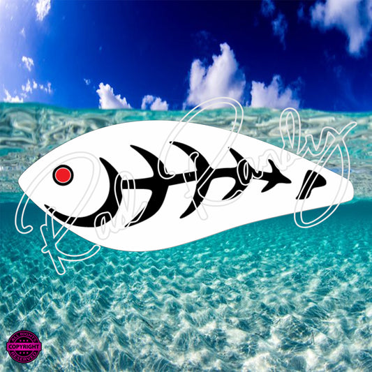 Fish Lure Pattern Vinyl Decal  Lure -# 24