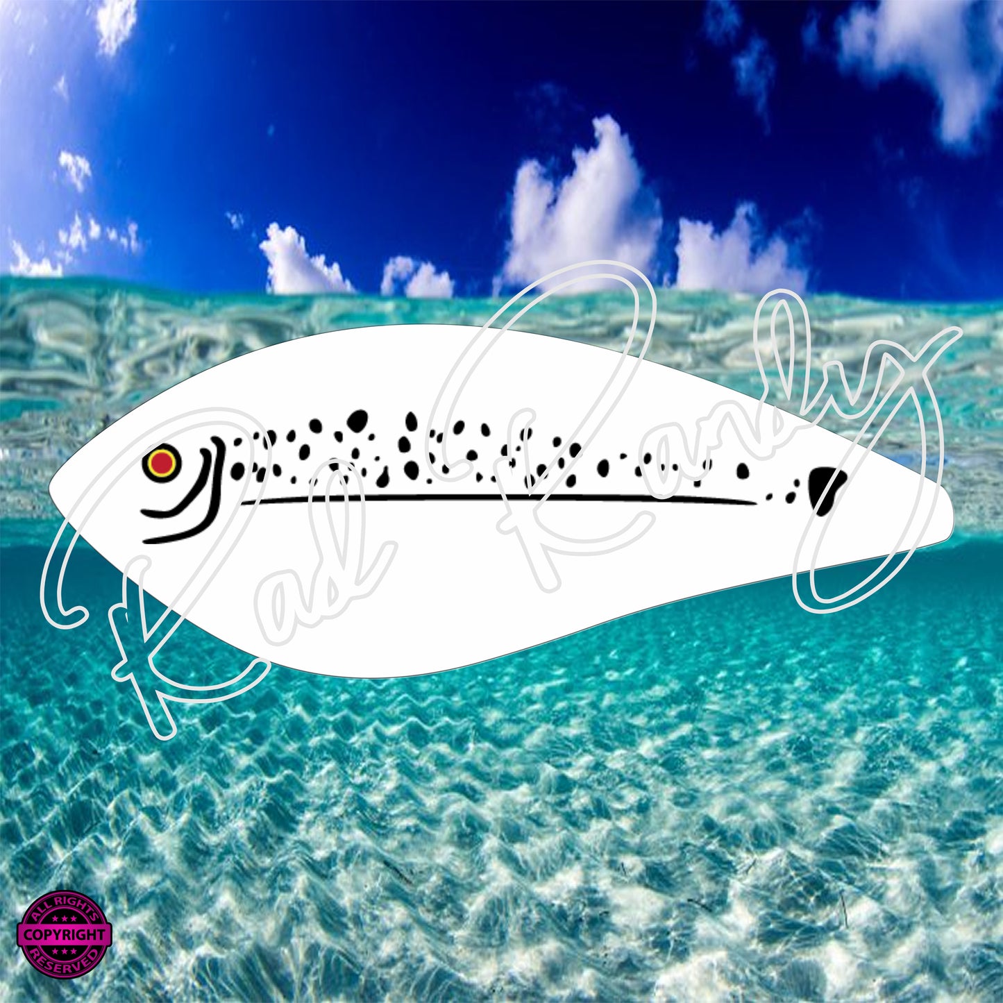 Fish Lure Pattern Vinyl Decal  Lure -# 90