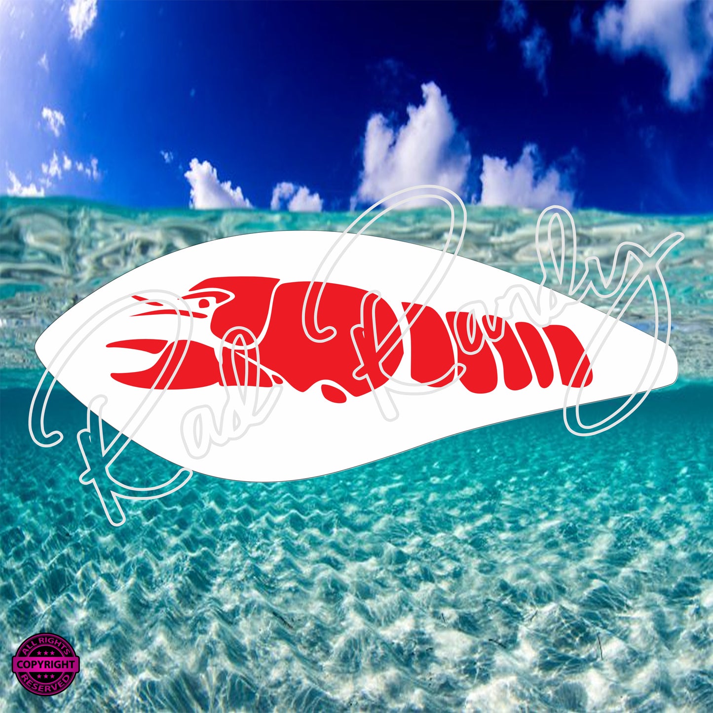 Fish Lure Pattern Vinyl Decal Lure -# 193