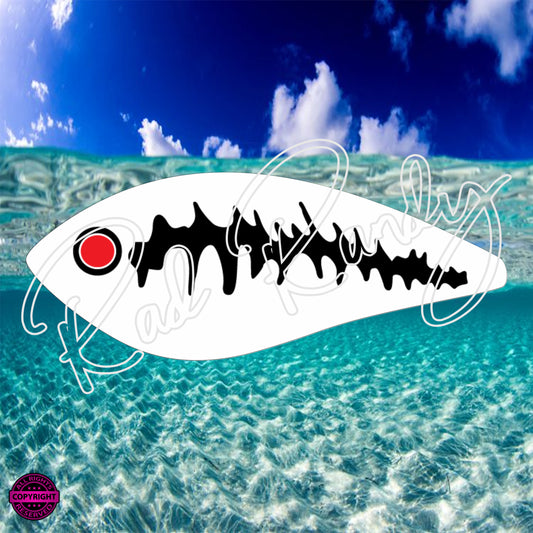 Fish Lure Pattern Vinyl Decal  Lure -# 30