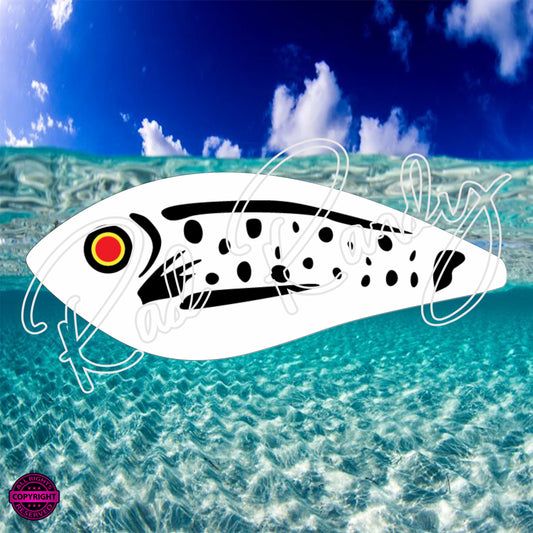 Fish Lure Pattern Vinyl Decal  Lure -# 89