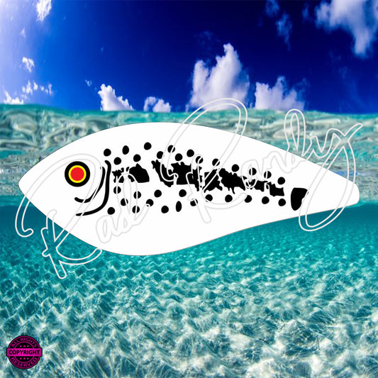 Fish Lure Pattern Vinyl Decal  Lure -# 88