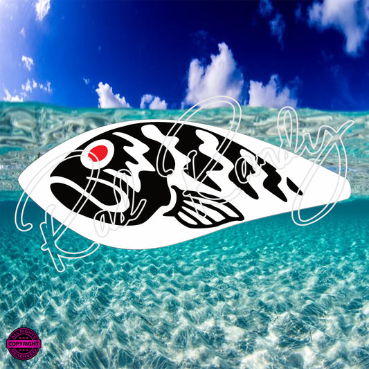 Fish Lure Pattern Vinyl Decal  Lure -# 668