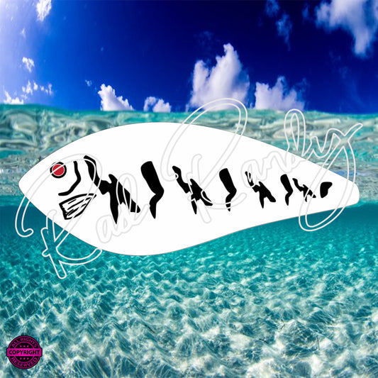 Fish Lure Pattern Vinyl Decal Lure -# 186