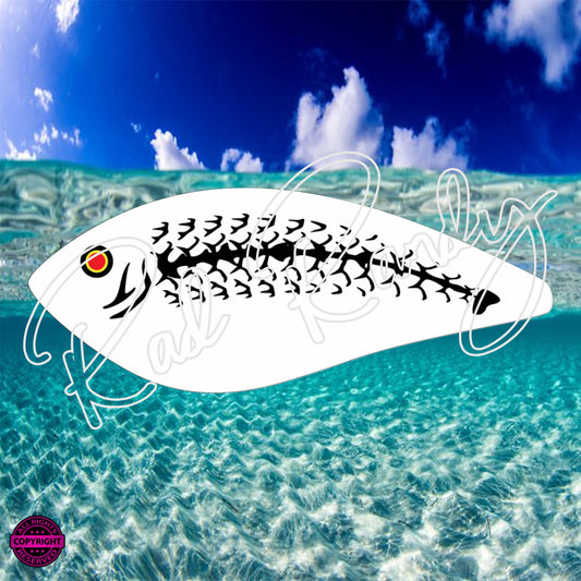 Fish Lure Pattern Vinyl Decal  Lure -# 22