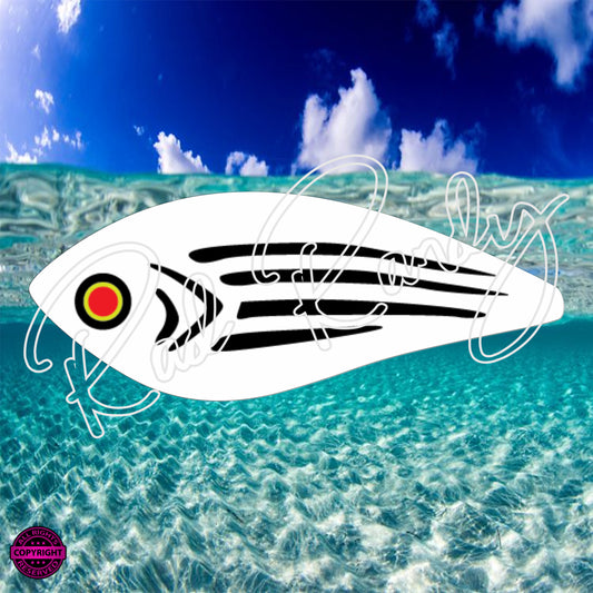 Fish Lure Pattern Vinyl Decal  Lure -# 23
