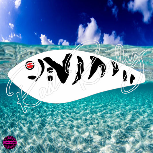 Fish Lure Pattern Vinyl Decal  Lure -# 82