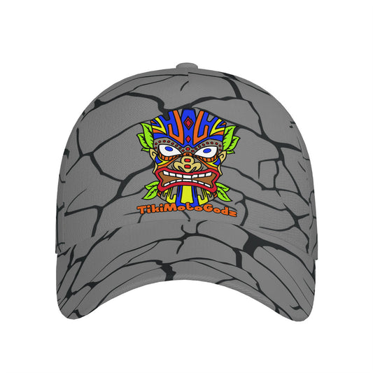 Tiki Moto Godz, Cracked, Baseball Cap