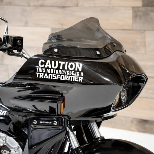 Caution This Motorcycle is a Transformer, Moto Vinyl Decal