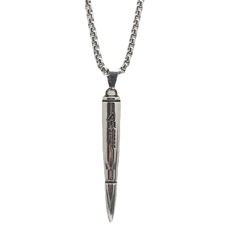 Titanium Steel Bullet Necklace