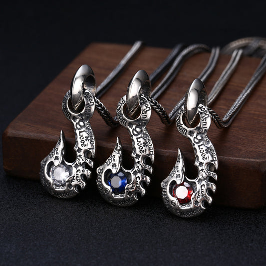 S925 Sterling Silver Love Hook Necklace