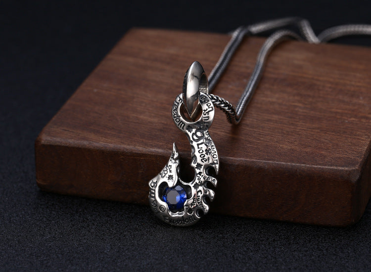 S925 Sterling Silver Love Hook Necklace