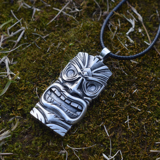 Hawaiian Tiki God Pendant Necklace